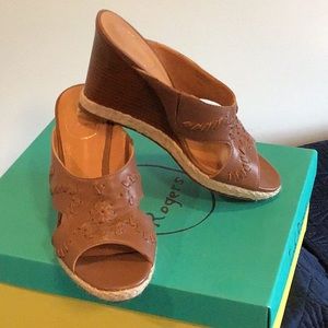 Jack Rogers wedge sandals.